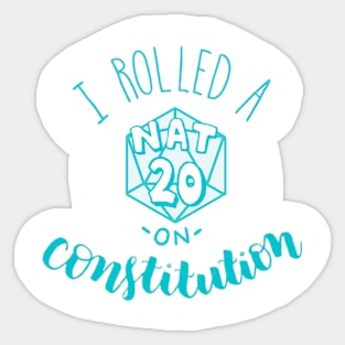 Nat 20 Constitution Sticker